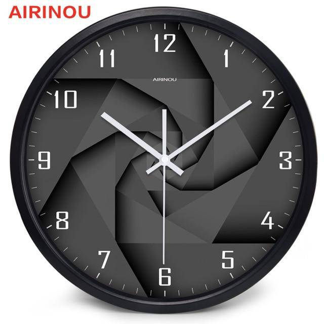Horloge murale design noire style 3D avec chiffres Vortex - vue 4 sur 6