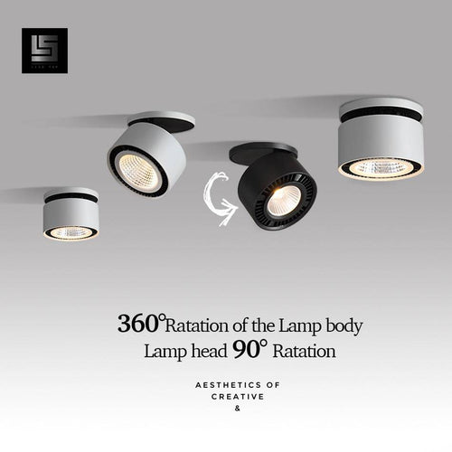 Spot moderne LED rond avec orientation à 360° Loft
