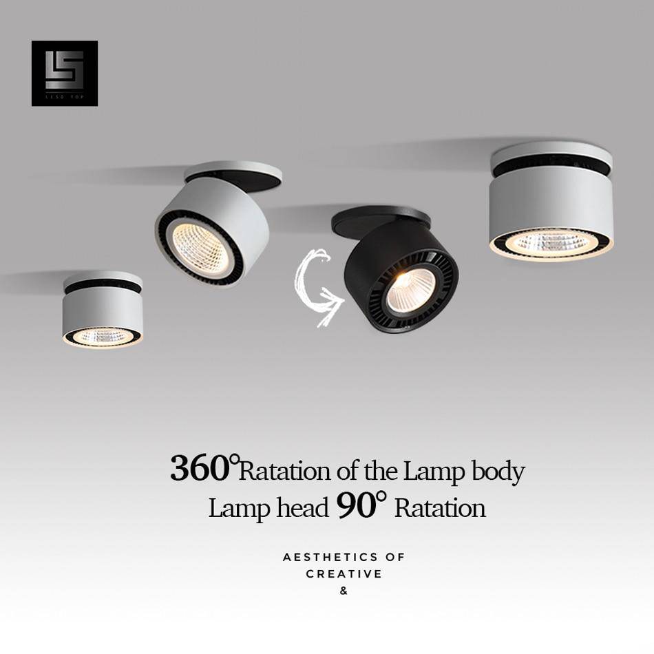 Spot moderne LED rond avec orientation à 360° Loft - vue 6 sur 7