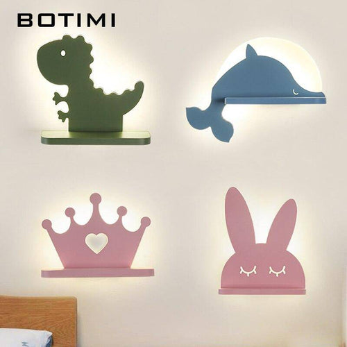 Applique murale LED avec étagère aux formes Cartoon pour les enfants - vue 3 sur 10