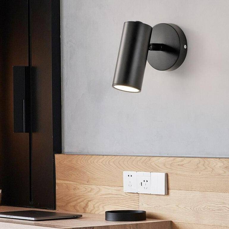 Applique murale LED avec spot cylindrique en métal doré - vue 4 sur 10