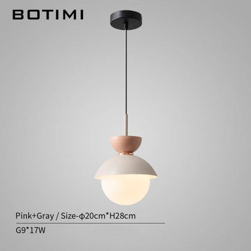 Suspension design à LED en verre et métal coloré Hang - vue 7 sur 14