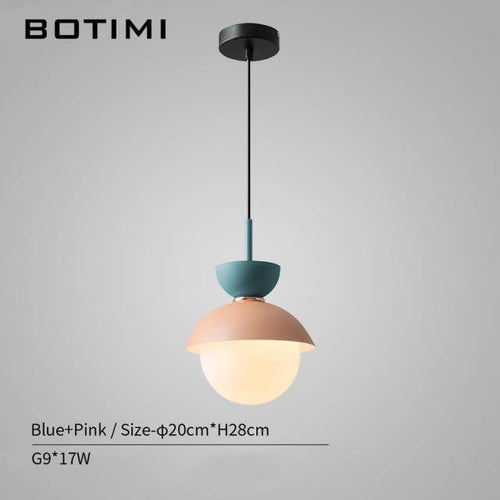 Suspension design à LED en verre et métal coloré Hang - vue 13 sur 14
