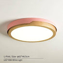 Plafonnier LED en bois et métal Nordic (plusieurs couleurs)
