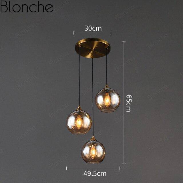 Suspension design LED avec boule en verre fumé Loft - vue 5 sur 15