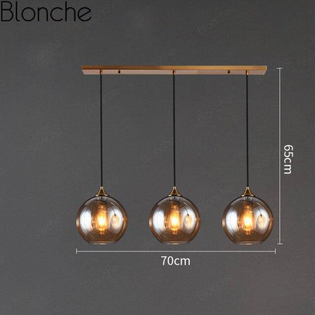Suspension design LED avec boule en verre fumé Loft - vue 13 sur 15