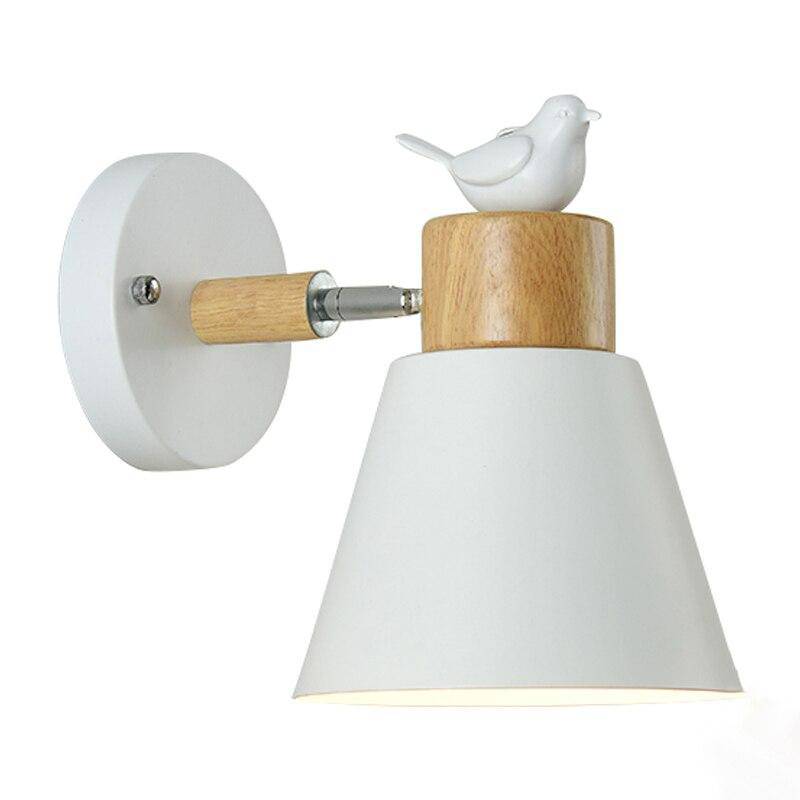 Applique murale moderne LED avec abat-jour métal style Bird - vue 6 sur 6