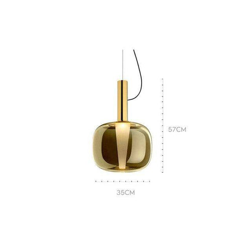 Suspension design en verre fumé de couleur Luxury - vue 5 sur 6