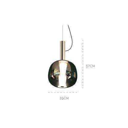 Suspension design en verre fumé de couleur Luxury - vue 5 sur 6