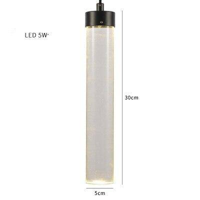 Suspension design cylindre en verre de plusieurs longueur - vue 9 sur 10