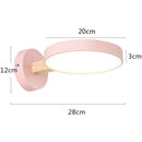 Applique murale scandinave LED circulaire et détails en bois Cesia