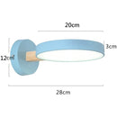 Applique murale scandinave LED circulaire et détails en bois Cesia