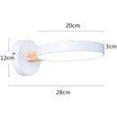 Applique murale scandinave LED circulaire et détails en bois Cesia