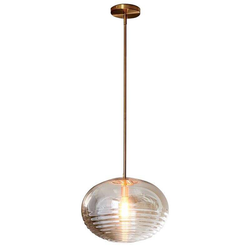 Suspension design LED avec abat-jour arrondi en verre Cafe - vue 3 sur 4
