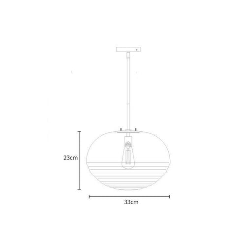 Suspension design LED avec abat-jour arrondi en verre Cafe - vue 4 sur 4