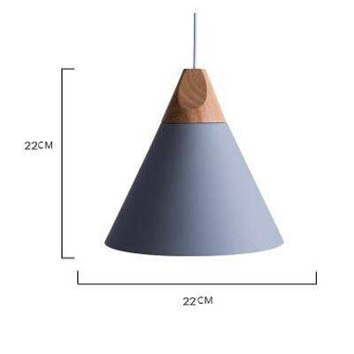 Suspension en bois et aluminum en forme de cone - vue 9 sur 14