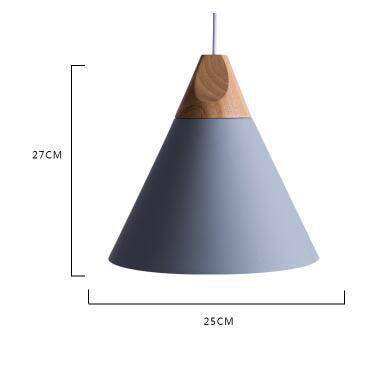 Suspension en bois et aluminum en forme de cone - vue 13 sur 14