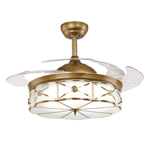Suspension rétro à LED en métal doré et abat-jour Copper - vue 5 sur 7