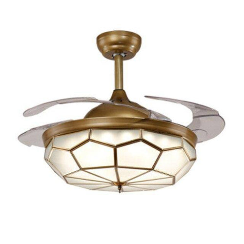 Suspension rétro à LED en métal doré et abat-jour Copper - vue 6 sur 7