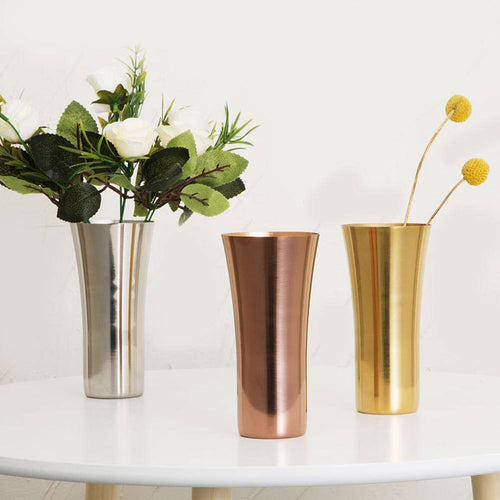 Vase design chromé gold Steel - vue 4 sur 9