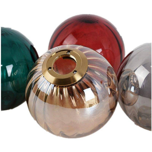 Suspension design LED boule en verre coloré style Hang - vue 14 sur 15