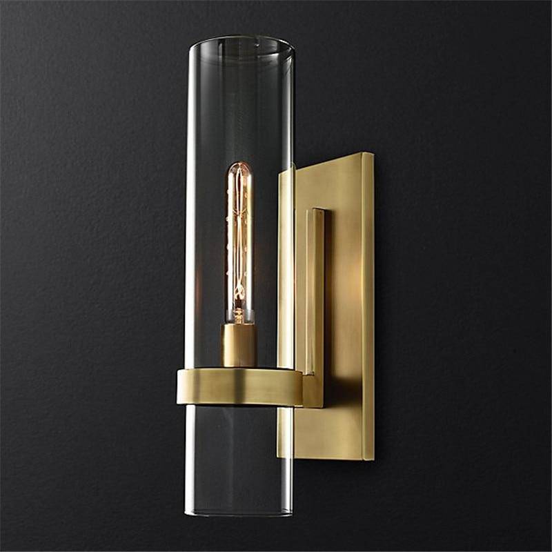 Applique murale design LED avec tube en verre cylindrique Luxery - vue 7 sur 12