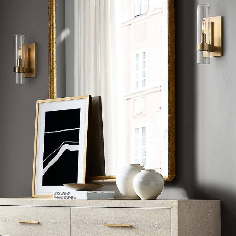 Applique murale design LED avec tube en verre cylindrique Luxery - vue 6 sur 12