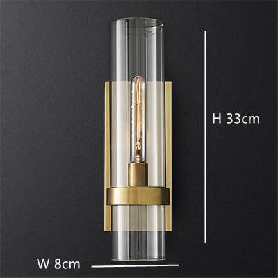 Applique murale design LED avec tube en verre cylindrique Luxery - vue 9 sur 12