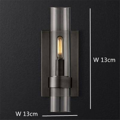 Applique murale design LED avec tube en verre cylindrique Luxery - vue 10 sur 12