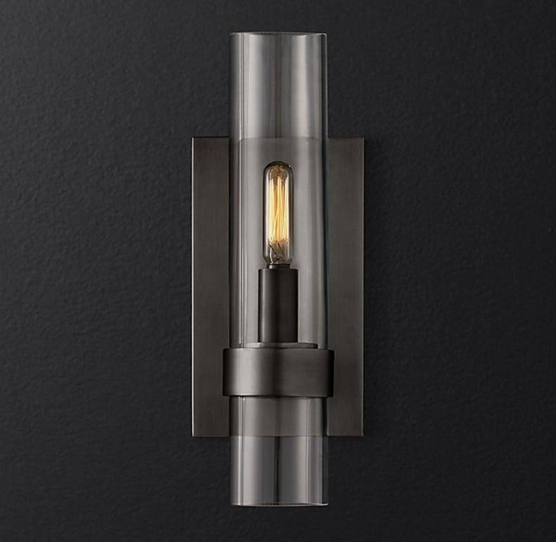 Applique murale design LED avec tube en verre cylindrique Luxery - vue 8 sur 12