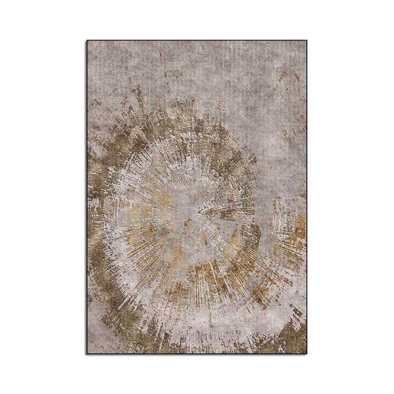 Tapis vintage tornade dorée et grise Rug