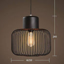 Lampe à poser design à LED avec abat-jour cage arrondie en métal noir