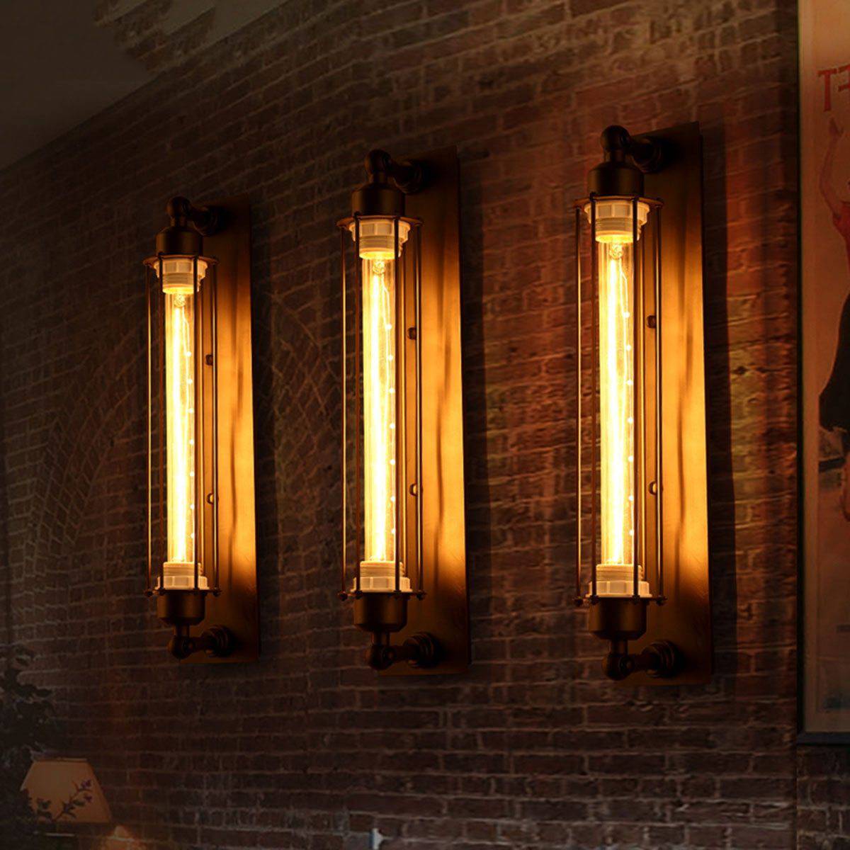 Applique murale design rustique vintage à LED Edison - vue 2 sur 3