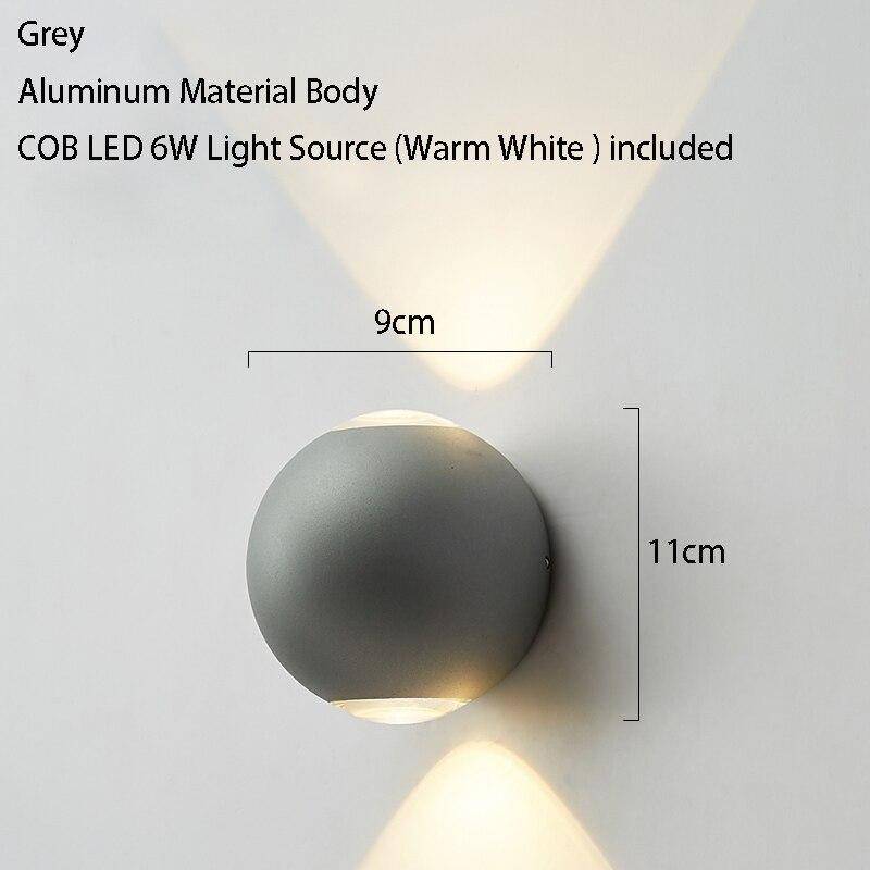 Applique murale design à LED ronde en métal Outdoor - vue 6 sur 6