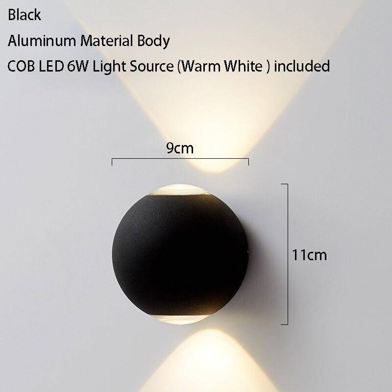 Applique murale design à LED ronde en métal Outdoor - vue 5 sur 6