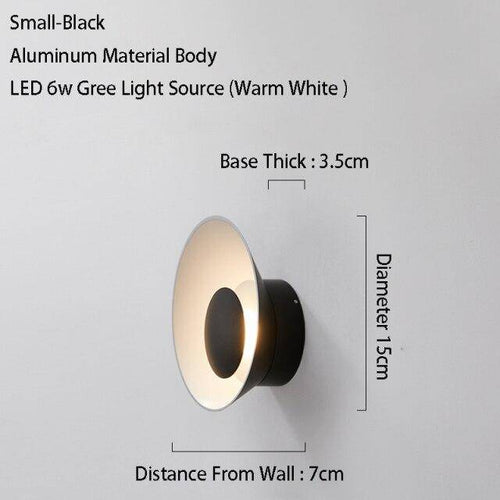Applique murale design à LED avec coupe en métal coloré Loft - vue 20 sur 26