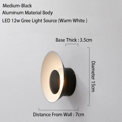 Applique murale design à LED avec coupe en métal coloré Loft - vue 25 sur 26