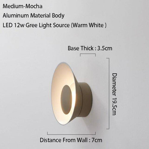 Applique murale design à LED avec coupe en métal coloré Loft - vue 17 sur 26