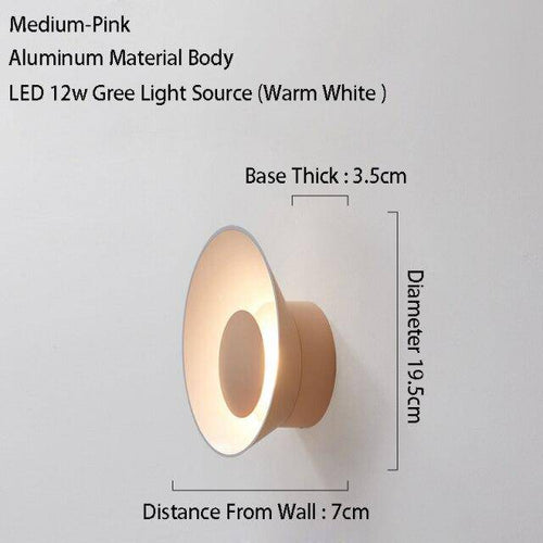 Applique murale design à LED avec coupe en métal coloré Loft - vue 26 sur 26
