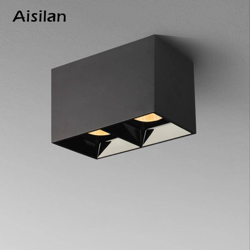 Spot moderne carré LED au style géométrique design Loft