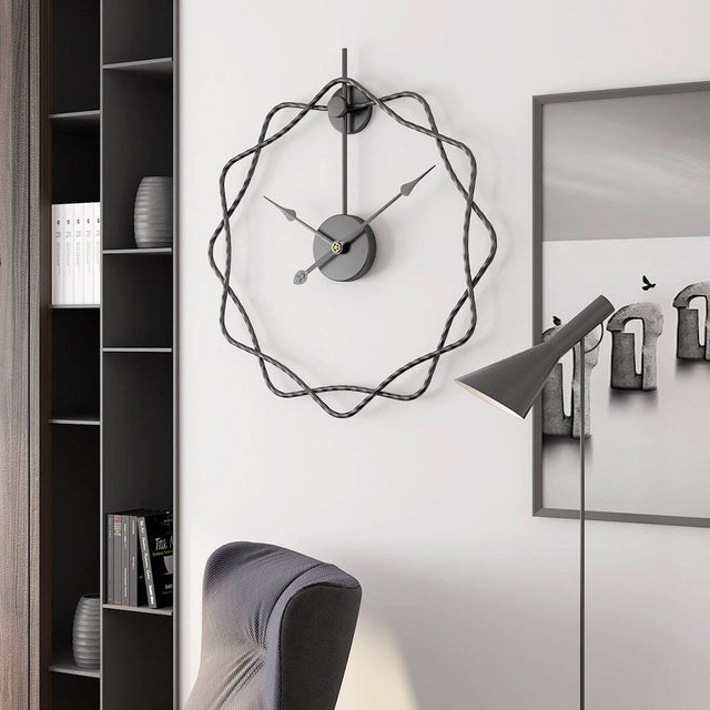 Horloge murale design étoiles décalées en métal 50cm Decor