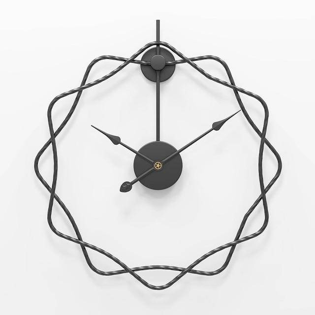 Horloge murale design étoiles décalées en métal 50cm Decor - vue 4 sur 7