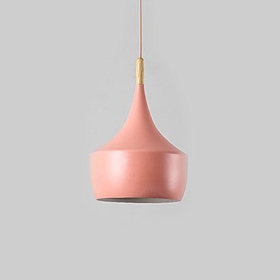 Suspension moderne LED abat-jours différents et colorés Alda