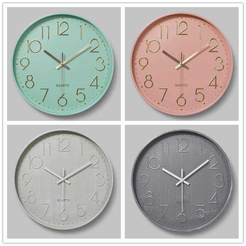 Horloge murale moderne ronde colorée 30cm