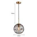 Suspension design à LED boule déformée en verre Head