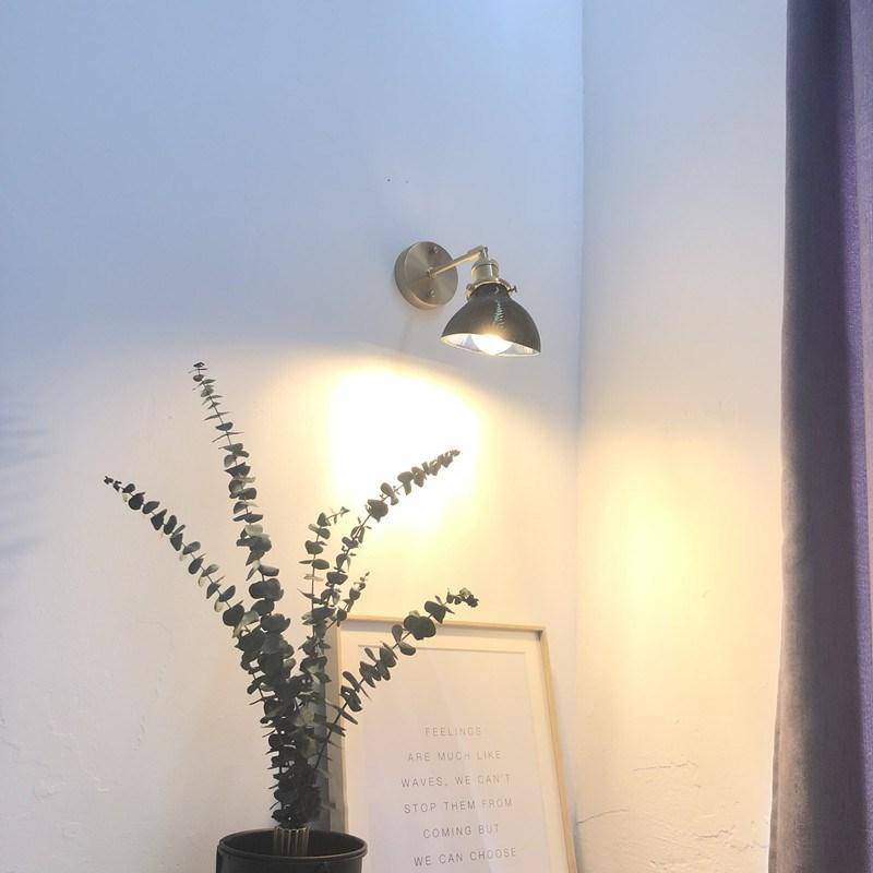 Applique murale rétro à LED avec abat-jour vert Dena