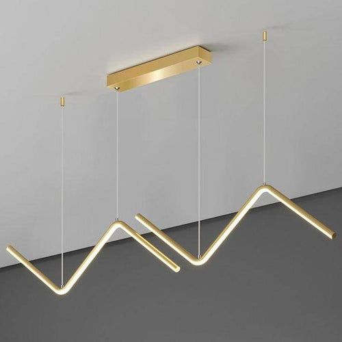 Lustre design LED en métal avec formes triangulaires modernes - vue 8 sur 8
