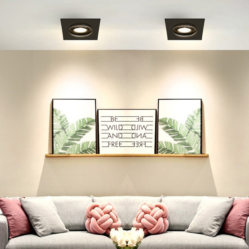 Spot moderne LED avec base carré et lumière rotative 360° Solal