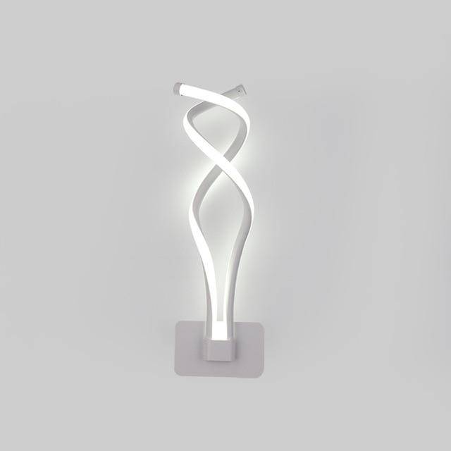 Applique murale LED spirale en aluminium Modern