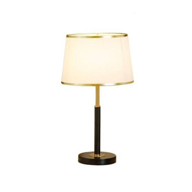 Lampe à poser moderne LED avec abat-jour aux bords dorés - vue 4 sur 4